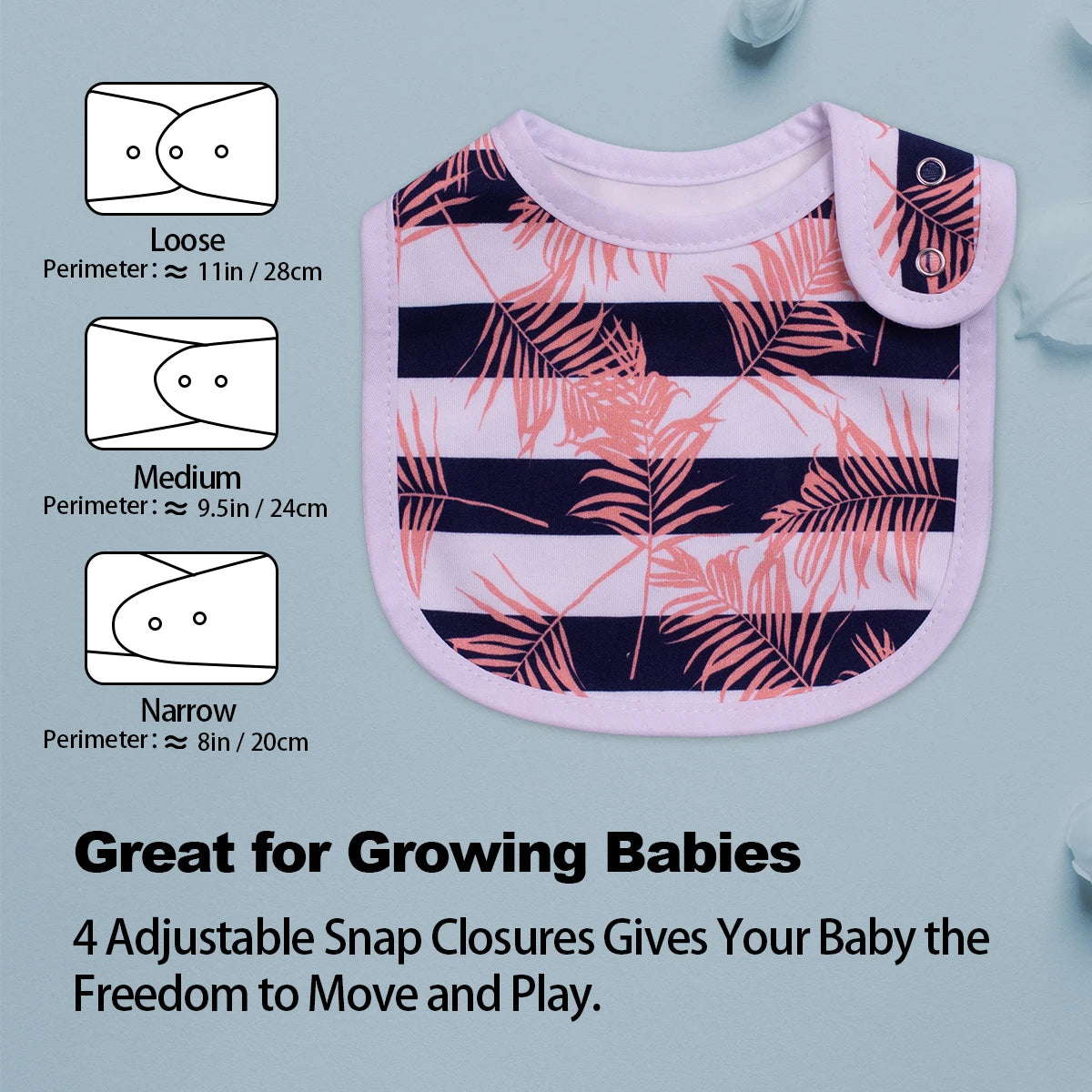 Baby Drool Bibs Bandana Style - Cute Prints, Waterproof Lining, Adjustable Snap for Newborn Infant Toddler Boys Girls 12-Pack