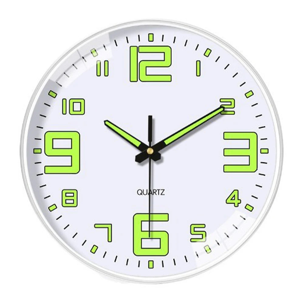 8-inch Night Light Wall Clock Battery Operated Glow in The Dark Clocks Silent Light Up Wall Clocks for Living Room Bedroom Decor