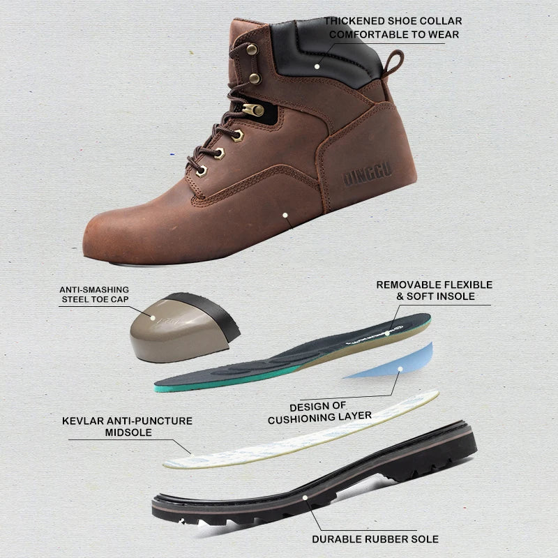Lightweight Breathable Industrial Construction Sneakers Protective Shoes for Comfortable Work at Construction Site