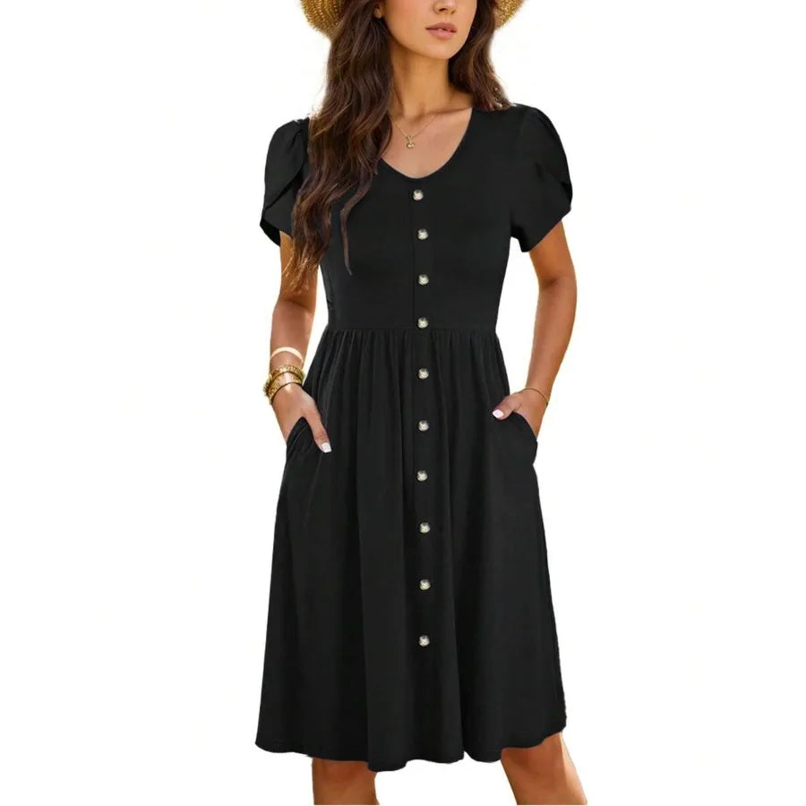 【New style】Dresses For Women, Summer Dresses, Vacation Dresses For Women, Casual Dresses For Women, Basic Pastoral A-Line Midi