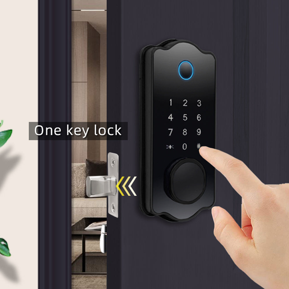 5-in-1 Smart Water-Resistant Door Lock with Auto Lock &