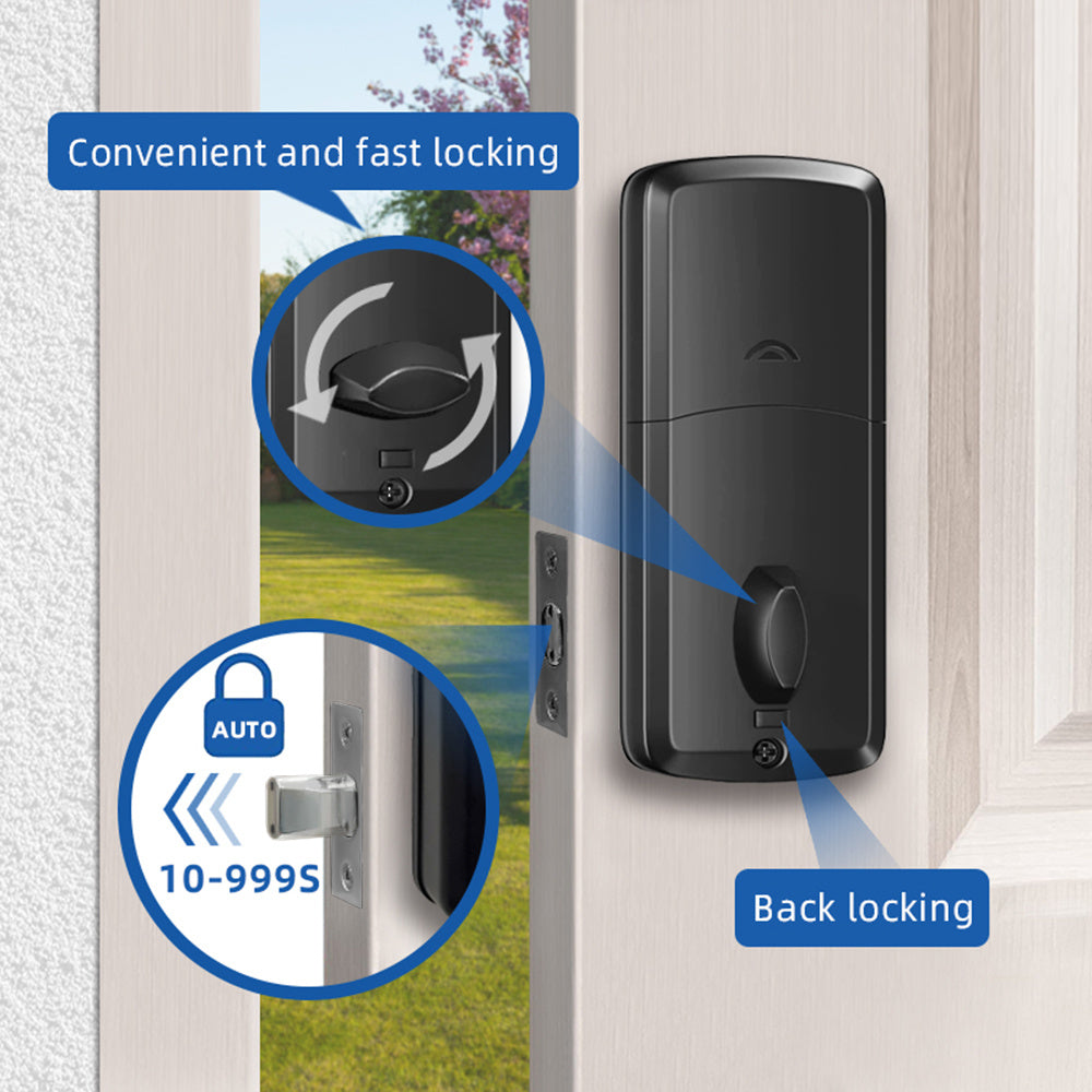 5-in-1 Smart Water-Resistant Door Lock with Auto Lock &