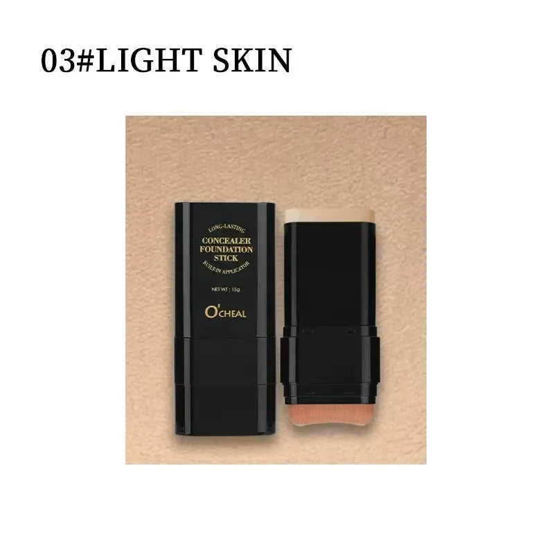 Dual-ended contour stick, facial foundation, concealer, long-lasting dark circles, correcting contour concealer, makeup