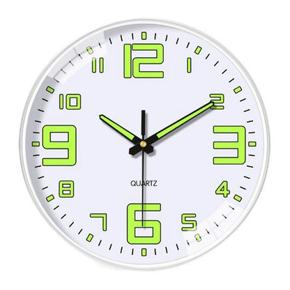 8-inch Night Light Wall Clock Battery Operated Glow in The Dark Clocks Silent Light Up Wall Clocks for Living Room Bedroom Decor