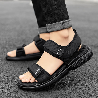 A Pair of Non-Slip Men's Sandals for Summer New Wear-Resistant Breathable Simple White-Soled Men's Business Beach Shoes
