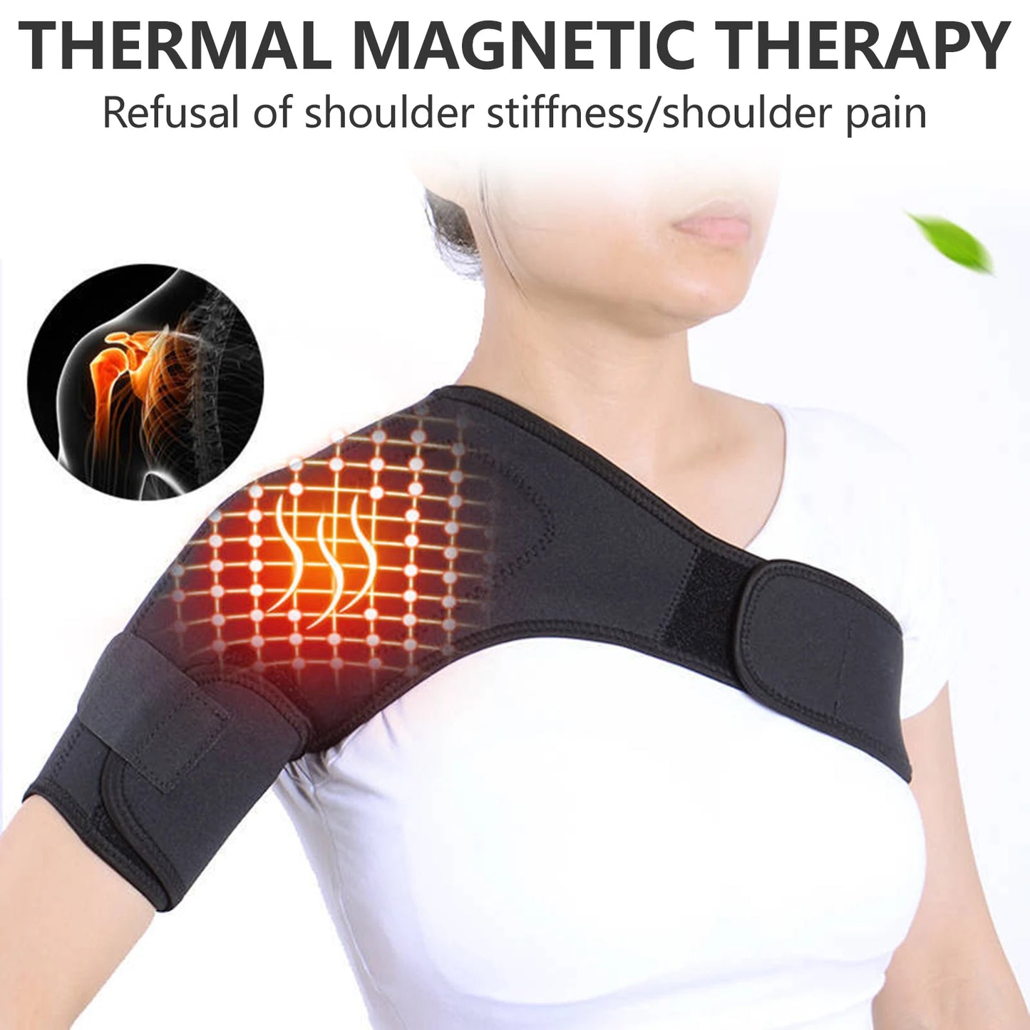 Adjustable Self-heating Shoulder Massager Brace Cervical Pain Relief Muscle Relaxation Pads For Joint Pain Relief Physiotherapy