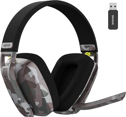 BINNUNE 2.4GHz Wireless Gaming Headset with Mic for PS5 PS4 PC Mac Playstation Bluetooth Gaming Headset with Microphone