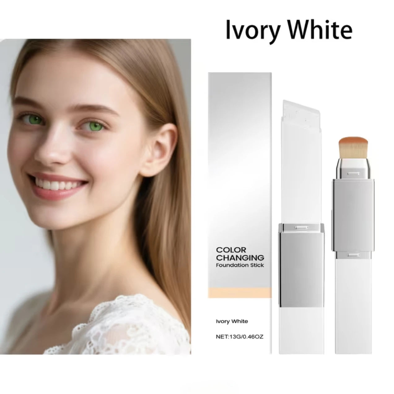 2-in-1 concealer foundation stick, covers dark circles, waterproof and sweatproof, creates the ideal flawless makeup look