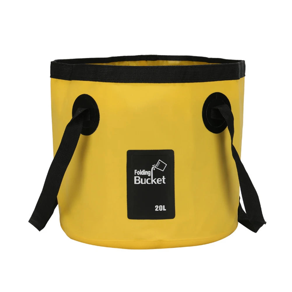 20L Fishing Folding Bucket Waterproof Collapsible Bucket Multifunction Camping Bucket Bag Lightweight for Travel Fishing Boating