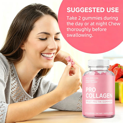 Biotin Gummies - Supports Hair, Skin, Nails & Collagen, Brightens Skin Tone - 60 Gummies