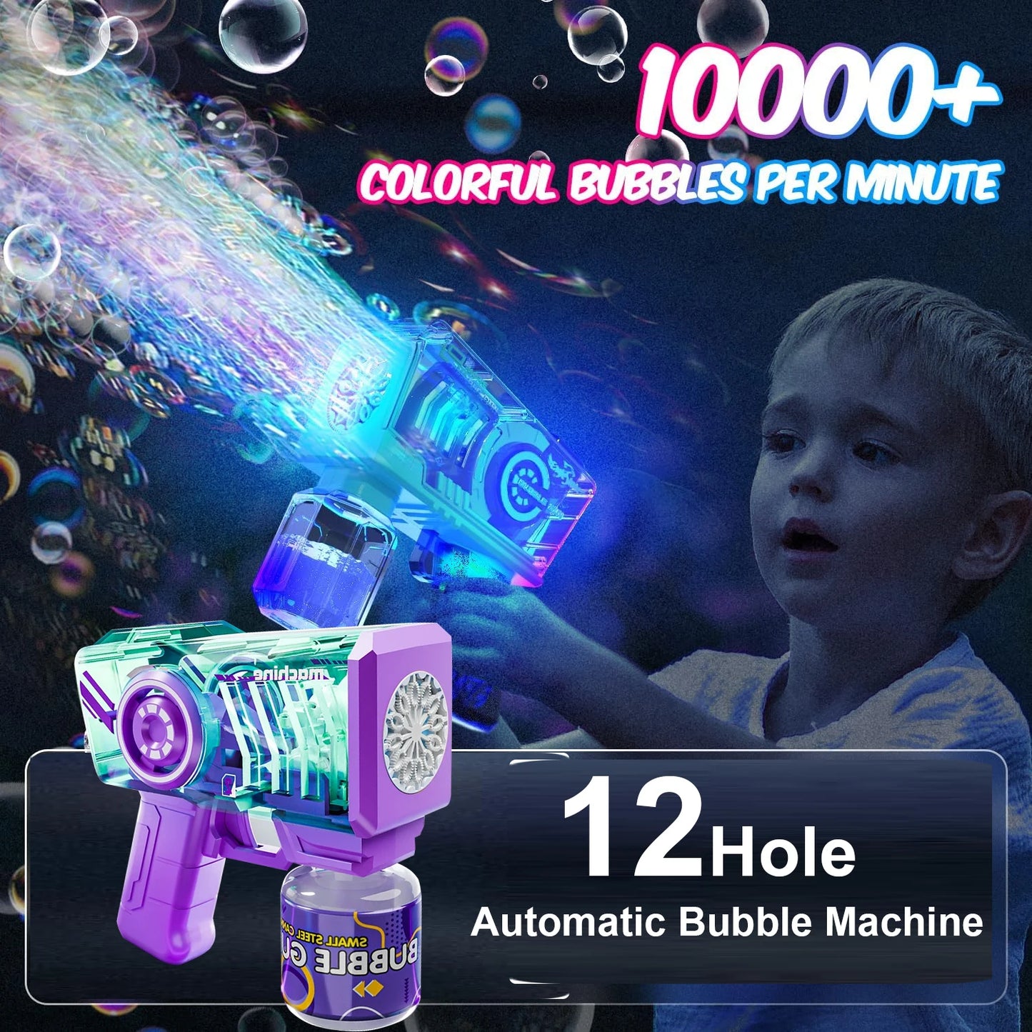 2026 Soap Bubble Gun Electric Bubble Machine Blower Maker Guns Automatically Mechanical Bubbles Toys for Kids Outdoor games kids