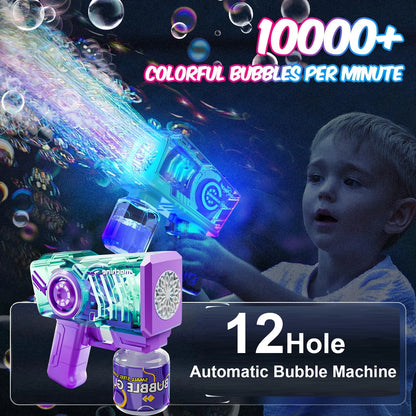 2026 Soap Bubble Gun Electric Bubble Machine Blower Maker Guns Automatically Mechanical Bubbles Toys for Kids Outdoor games kids
