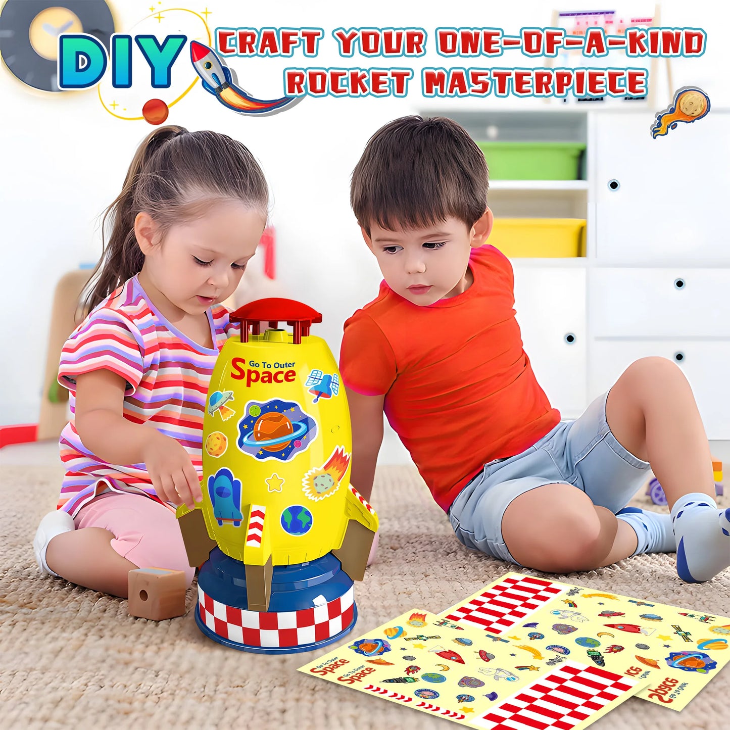 Kids Water Toys Water Sprinklers for Yard Outdoor Rocket Splash Kids Sprinkler for Outside Backyard Summer Garden Beach Water Play Toys