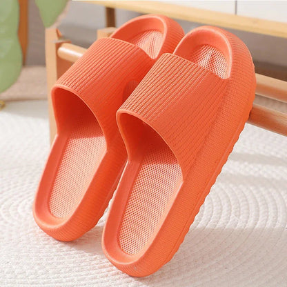 Bebealy Summer Home Thick-Soled Slippers For Women Breathable Non-slip Bathroom Women's Slippers Perfect For Indoor Relaxation