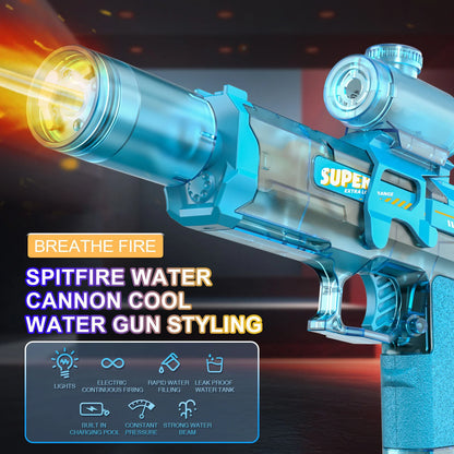 Electric Water Gun, Automatic Squirt Guns with Long Range with Large Capacity,  Water Blasters for Outdoor Summer