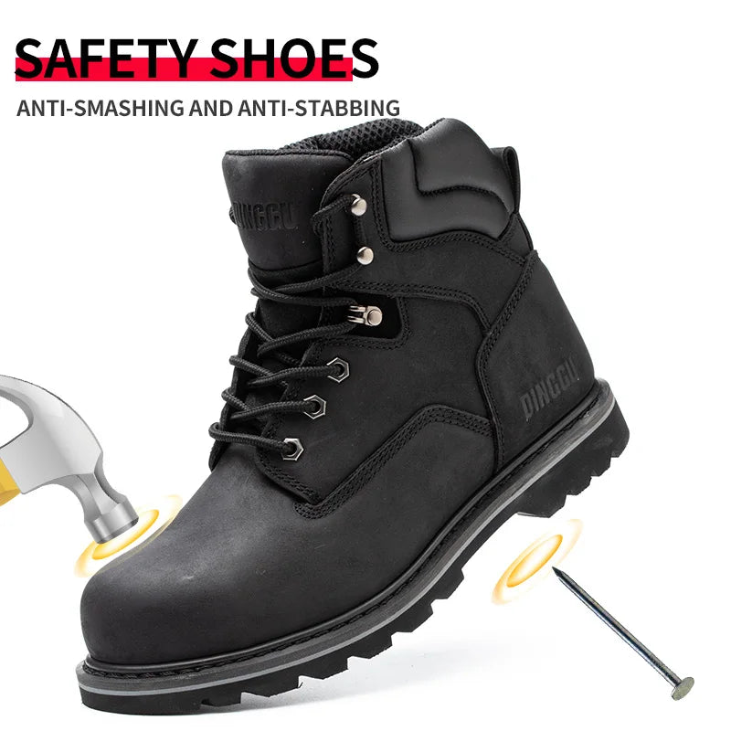 Lightweight Breathable Industrial Construction Sneakers Protective Shoes for Comfortable Work at Construction Site