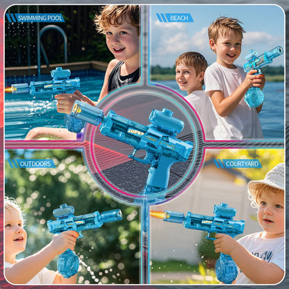 Electric Water Gun, Automatic Squirt Guns with Long Range with Large Capacity,  Water Blasters for Outdoor Summer