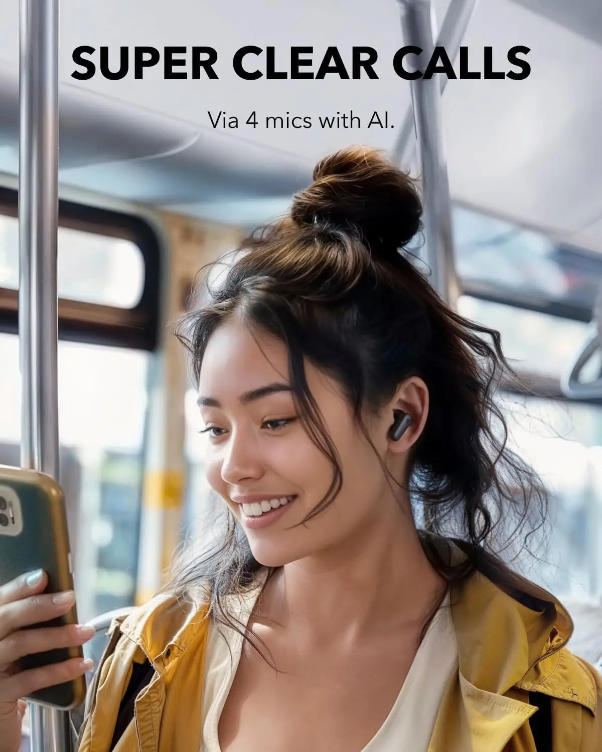 Soundcore P30i by Anker Noise Cancelling Earbuds, Strong and Smart Noise Cancelling, Powerful Bass, 45H Playtime  (Refurbished)