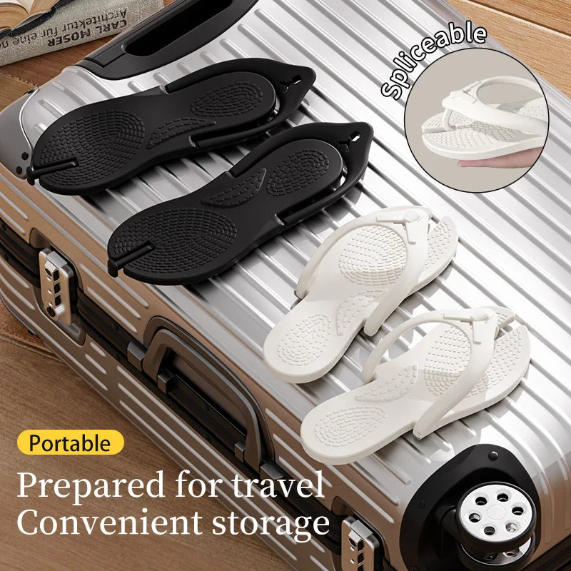 Travel lightweight foldable slippers for women, disposable for showering, portable slippers for men on business trips