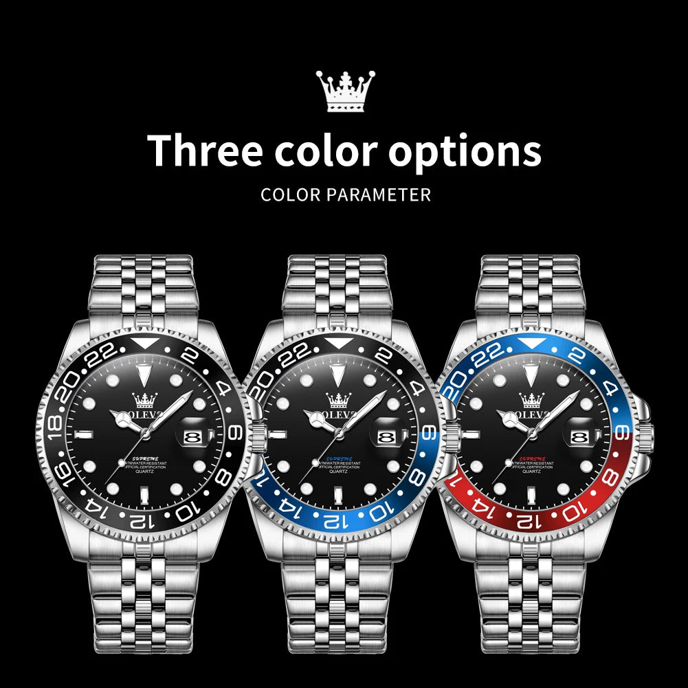 OLEVS 5657 Mens Watch Original Fashion Brand Waterproof Luminous Quartz Watch Luxury Men Automatic Date Sport Watch For Men