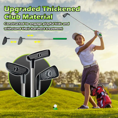 Kids Toy Golf Set Auto Returner Night Light Golf Balls Mat Toddler Mini Golf Game Indoor Outdoor Sports Toys Boys Christmas Gift