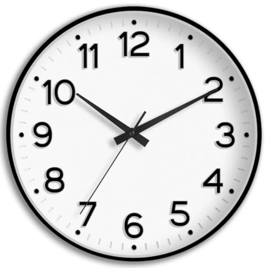 Wall Clock Green, Silent Wall Clocks Battery Operated -Modern Non Ticking Analog Clock Decorative for Kitchen Office Bathroom B