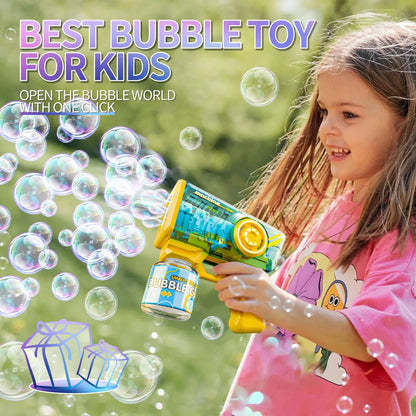 2026 Soap Bubble Gun Electric Bubble Machine Blower Maker Guns Automatically Mechanical Bubbles Toys for Kids Outdoor games kids
