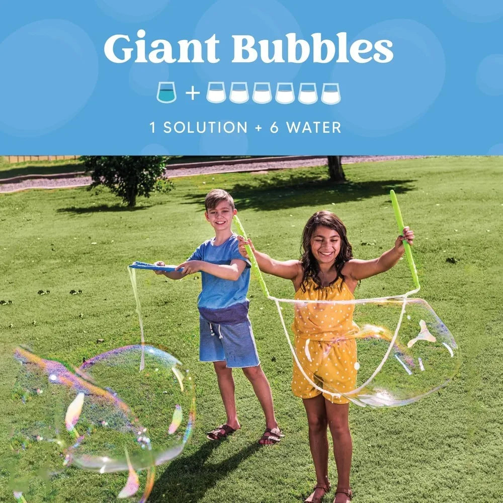 JOYFY 2 Bottles Bubbles Refill Solutions 64 oz (up to 5 Gallon) Concentrated Solution for Bubble Machine Gun Wand Refill Fluid