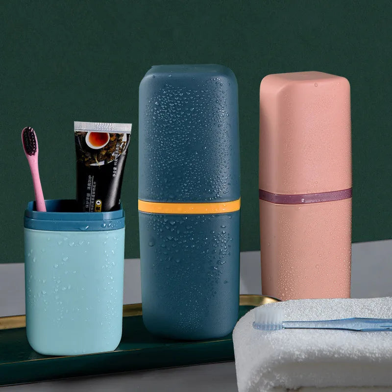 Travel Portable Toothbrush Toothpaste Holder Storage Case Box Organizer Household Storage Cup Outdoor Holder Bathroom Accessorie