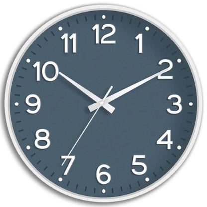 Wall Clock Green, Silent Wall Clocks Battery Operated -Modern Non Ticking Analog Clock Decorative for Kitchen Office Bathroom B
