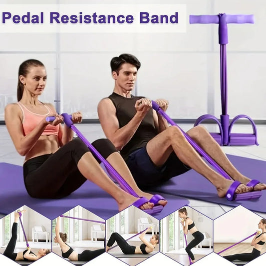 Multifunction Tension Rope Resistance Band Elastic Pedal Puller Leg Stretching Slimming Training Portable Fitness Equipment