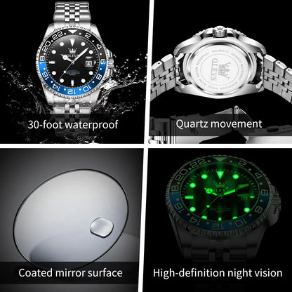 OLEVS 5657 Mens Watch Original Fashion Brand Waterproof Luminous Quartz Watch Luxury Men Automatic Date Sport Watch For Men