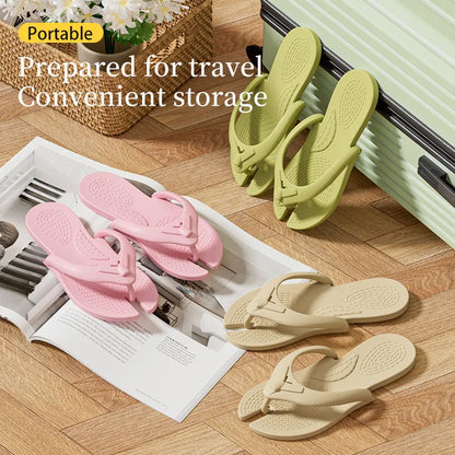 Travel lightweight foldable slippers for women, disposable for showering, portable slippers for men on business trips