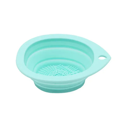 Foldable Silicone Brush Cleaner Scrubber Box Washing Bowl Powder Puff Eyeshadow Brushes Beauty Tool