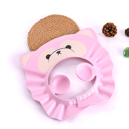 Cute Animal Shower Cap Safety Eye Protection Ear Protection Lightweight Cute Cartoon Baby Bath Protective Cap Shampoo Bath Care