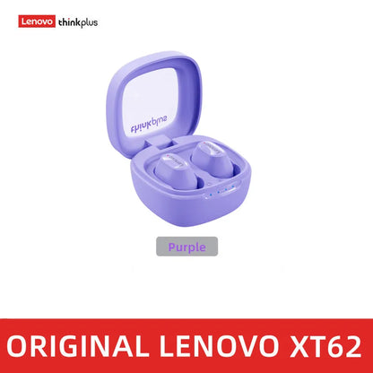 Lenovo Original XT62 Earphone Bluetooth 5.3 Wireless Earbuds Low Latency Headphones Mini HiFi Sport Headset With Mic HD Call