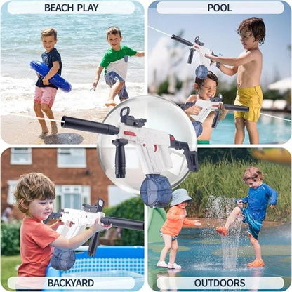 Electric Water Gun, Water Guns for Adults Kids, Strong Power, Up to 25 FT Long Range, Summer Water Gun Toys for Adults and Kids.
