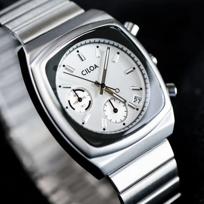 CILOA silver square sports watch men's light luxury brand authentic 2025 new trend fashion high quality quartz watch