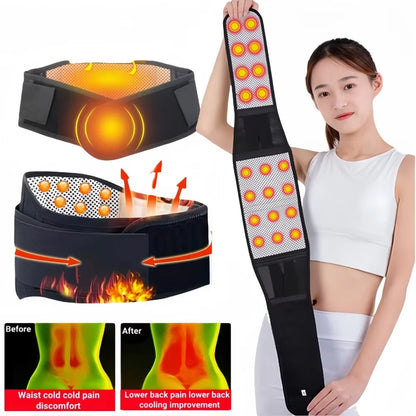Adjustable Waist Tourmaline Self Heating Magnetic Therapy Back Waist Support Belt Lumbar Brace Massage Band Health Care Therapy