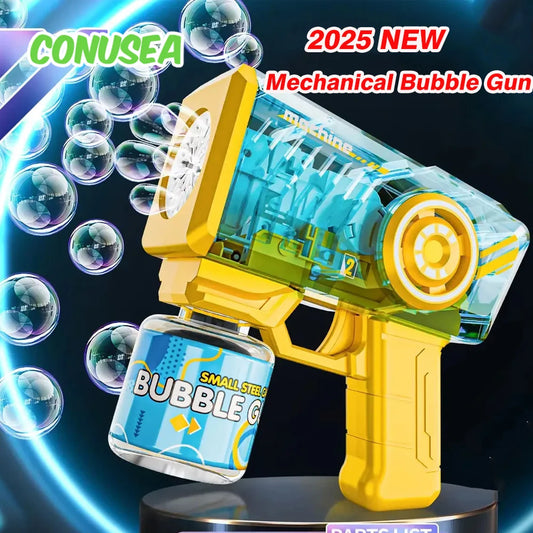 2026 Soap Bubble Gun Electric Bubble Machine Blower Maker Guns Automatically Mechanical Bubbles Toys for Kids Outdoor games kids