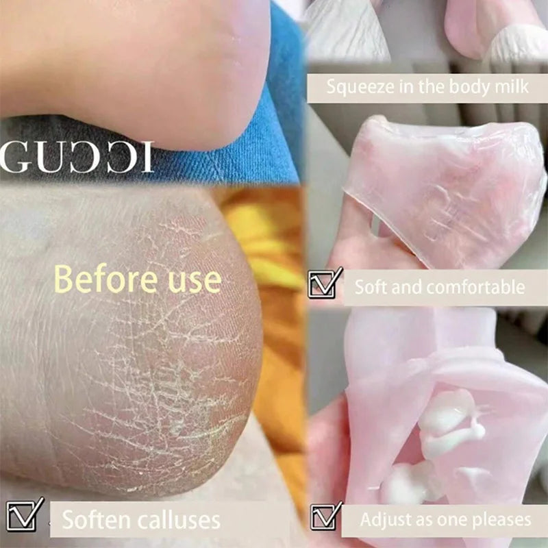 Universal silicone foot repair foot mask moisturizing foot spa mask effectively moisturizes foot protection socks foot care tool