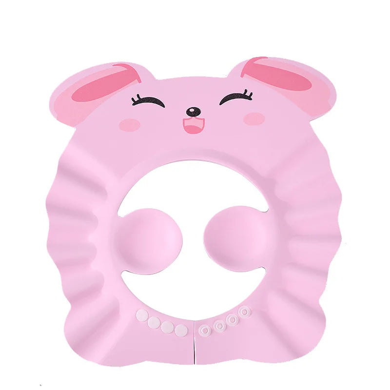 Cute Animal Shower Cap Safety Eye Protection Ear Protection Lightweight Cute Cartoon Baby Bath Protective Cap Shampoo Bath Care