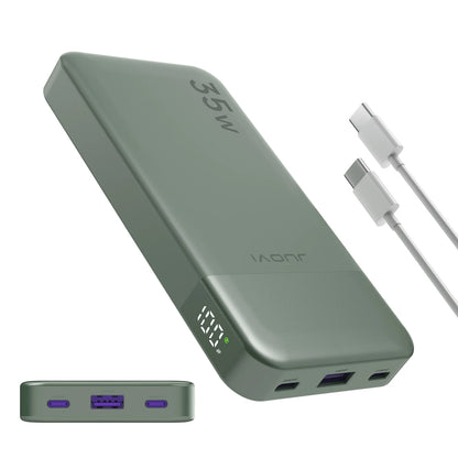 JUOVI Mini Power Bank, 10000mAh 35W Fast Charging Small Portable Charger PD 3.0 QC 4.0 Lightweight Battery Pack for iPhone 16 17