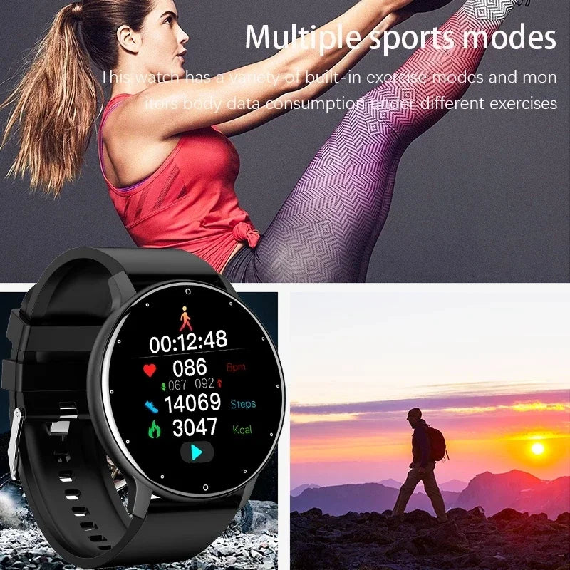 LIGE 2024 Smart Watch Men 1.28" Full Touch Bracelet Fitness Tracker Sports Watches Bluetooth Call Smart Clock Women Smartwatch