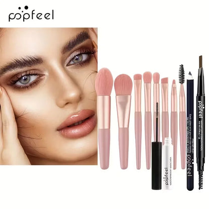 A 40-Shade Christmas Eyeshadow Palette Makeup Kit That Includes Mascara, Eyeshadow Brushes, Eyeliner, And Eyebrow Pencils, Perfe