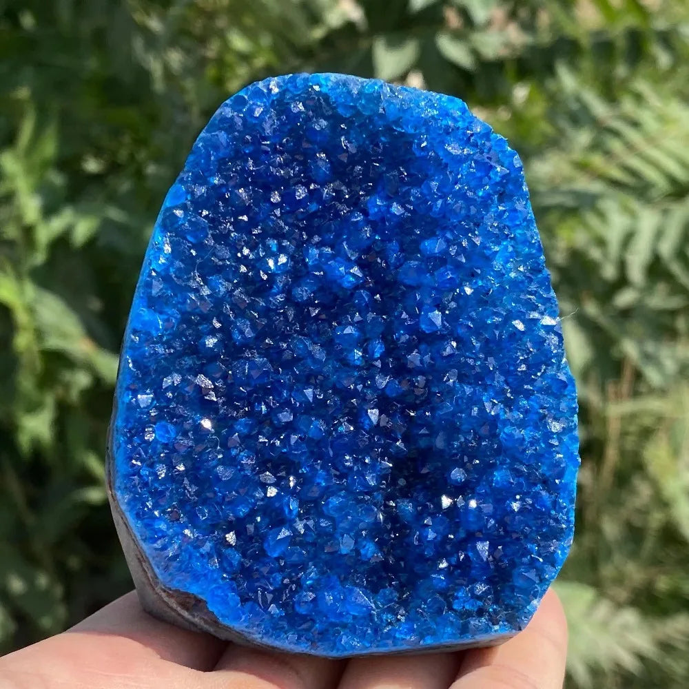 300-400g Blue Geode Quartz Crystal Mineral Specimen Home Decor Aesthetic Room Decor Stones Crystals and Stones Healing