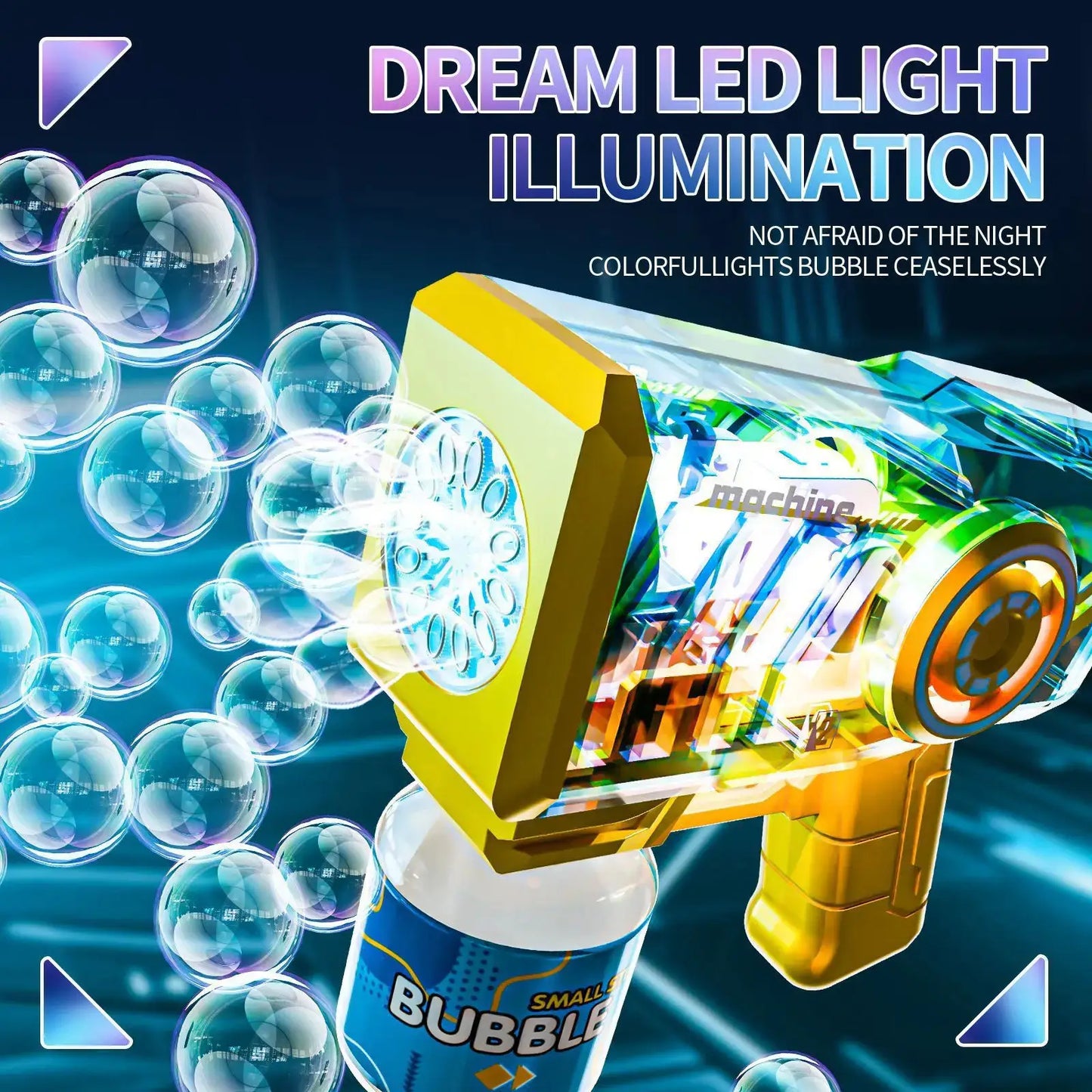 2026 Soap Bubble Gun Electric Bubble Machine Blower Maker Guns Automatically Mechanical Bubbles Toys for Kids Outdoor games kids