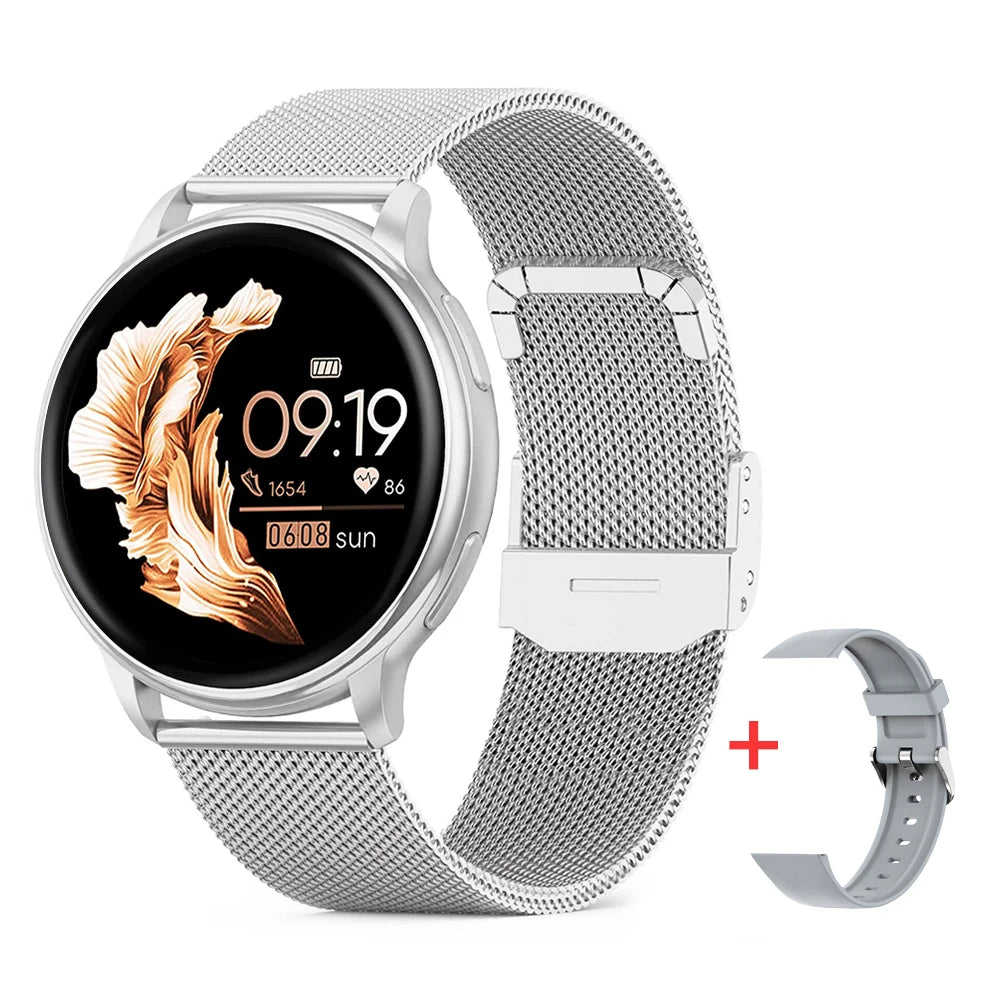 MEVADEN 1.32 inch Luxury Smartwatch Bluetooth Call Women Fashion Sports Fitness Tracker Health Monitor Smart Watch for Ladies