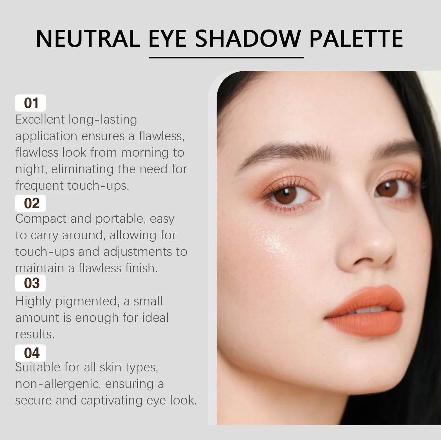 Waterproof Smudge-Proof 9-Color Eyeshadow Palette Multi-Use Long-Lasting Non-Fading Eye Makeup Parties Daily Gatherings