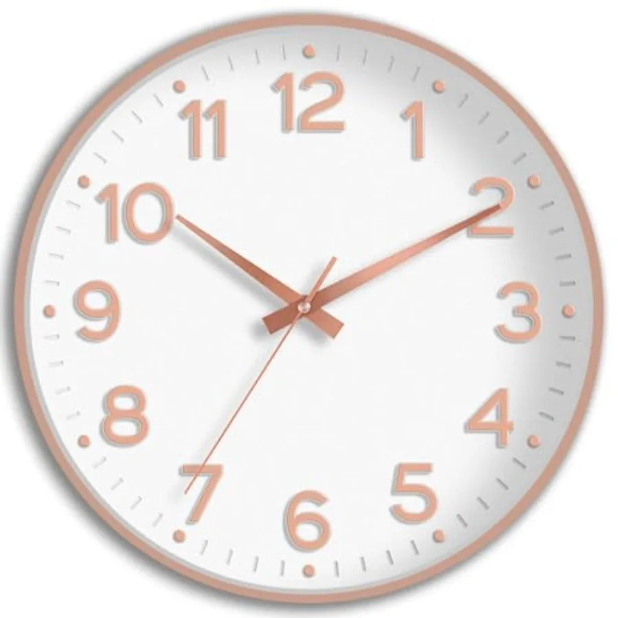Wall Clock Green, Silent Wall Clocks Battery Operated -Modern Non Ticking Analog Clock Decorative for Kitchen Office Bathroom B